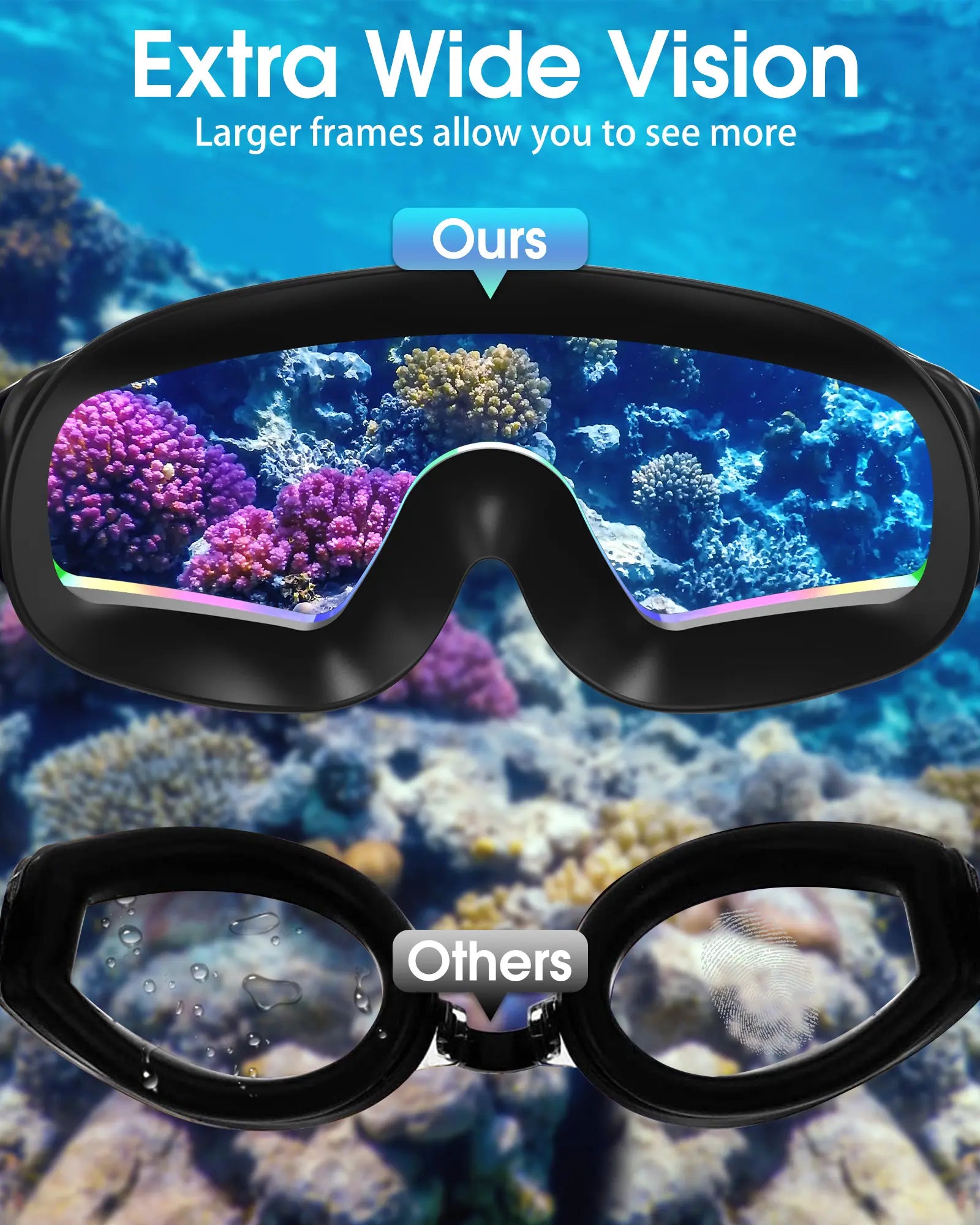 AquaVision swim goggles color option