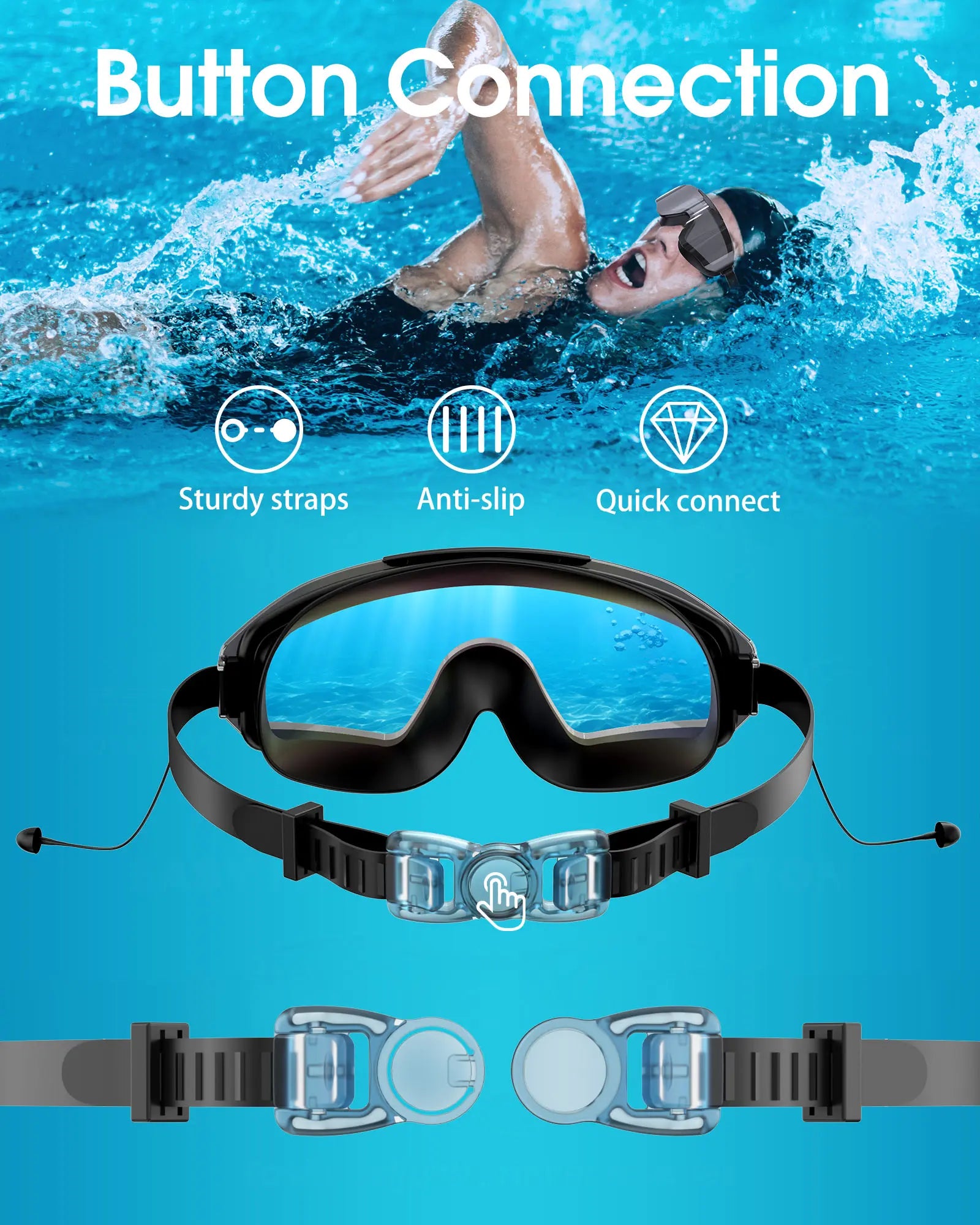 AquaVision swim goggles color option