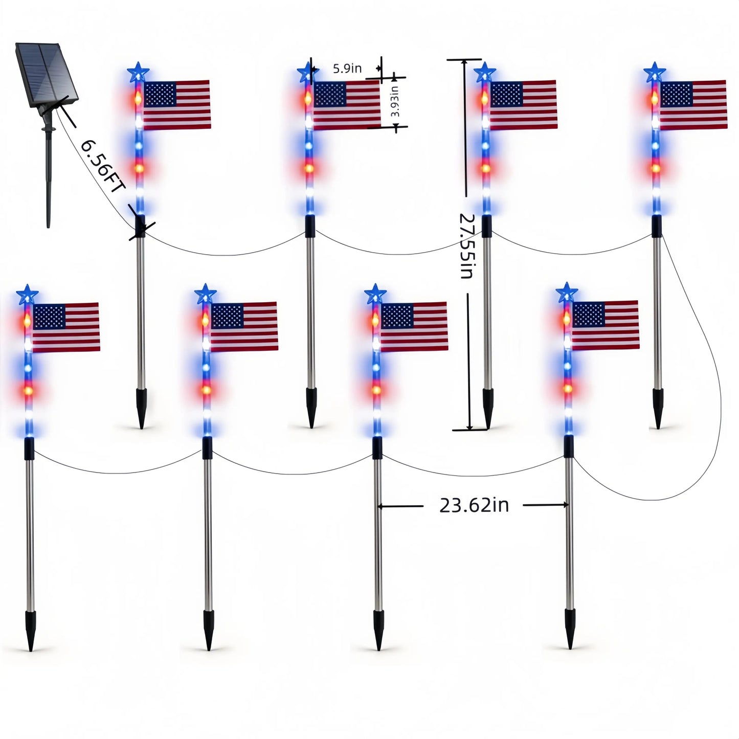 Solar Flag Lights
