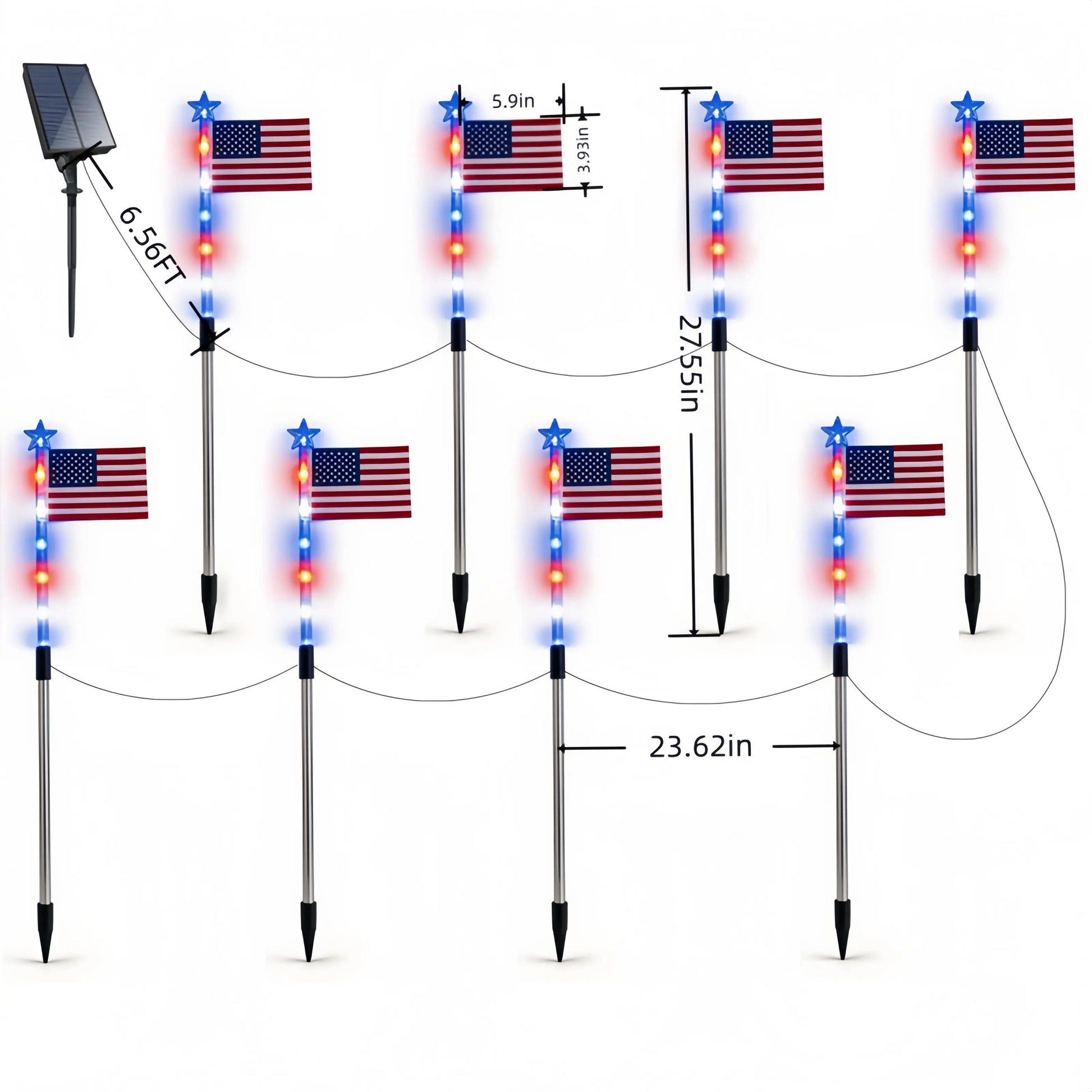 Solar Flag Lights