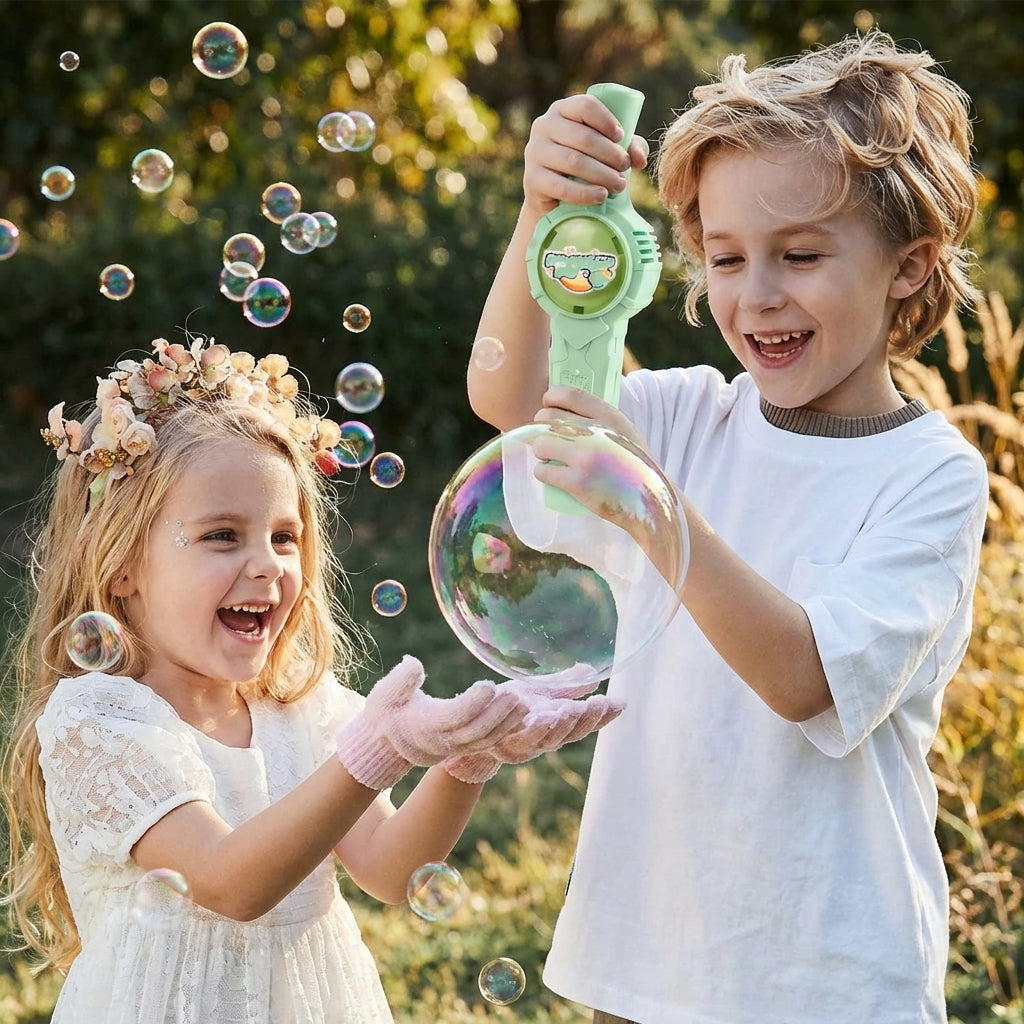 Smoke Bubble Blaster in use