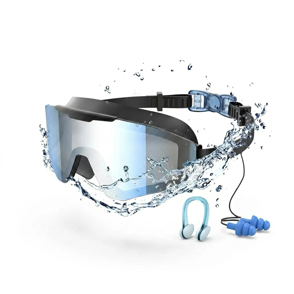 UV protection mirror lens swim goggles