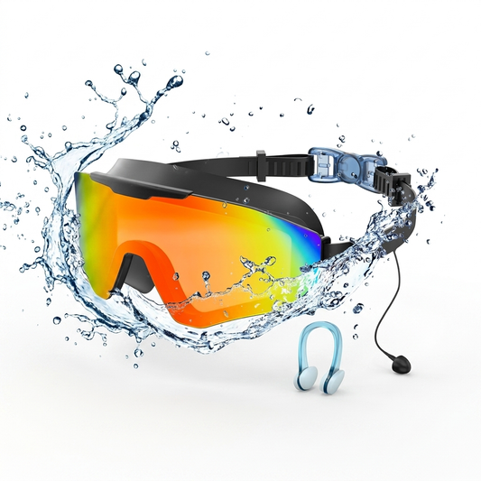 Kids swim goggles complete kit with earplugs and nose clip